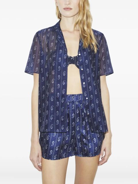 Tory Burch printed camp beach shorts - Blue - zdjęcie produktu nr 2