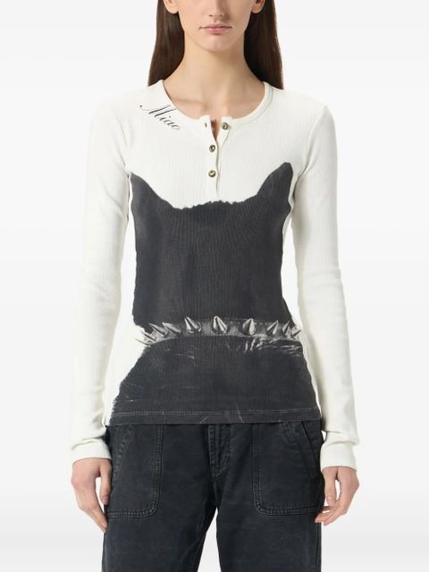 Blumarine printed jersey T-shirt - White