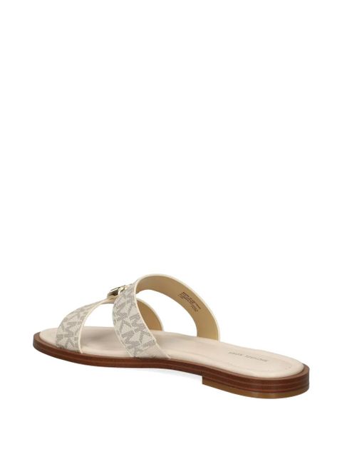 Michael Kors logo-plaque strap sandals - Neutrals
