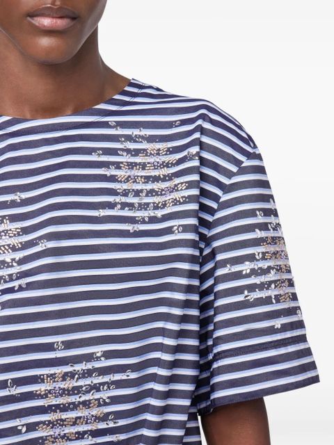 Rabanne striped T-shirt - Blue