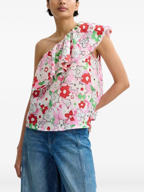 Essentiel Antwerp Jiland ruffle-detail one-shoulder top - Pink - zdjęcie produktu nr 1