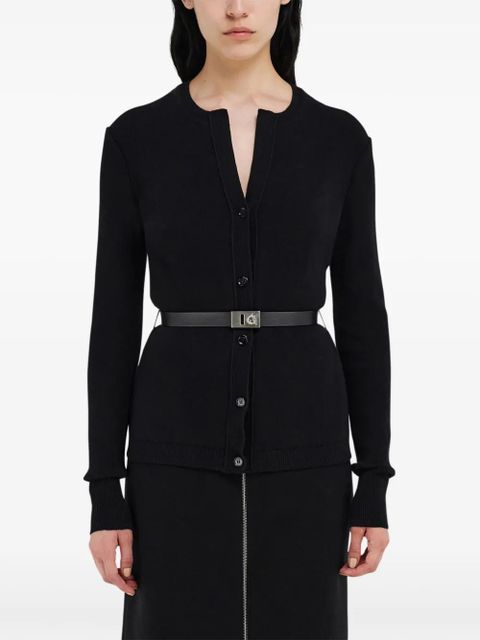 Ferragamo belted cardigan - Black - zdjęcie produktu nr 2