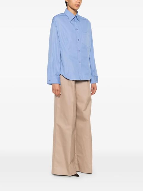 Balenciaga curved-hem shirt - Blue