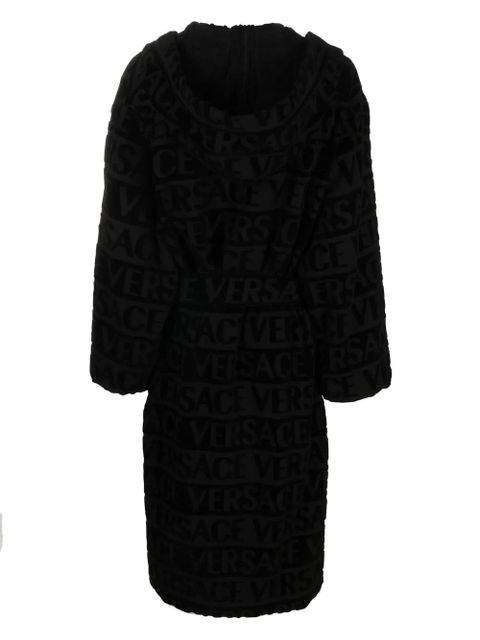 Versace logo towelling belted robe - Black - zdjęcie produktu nr 2