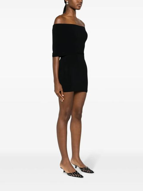 WARDROBE.NYC Off Shoulder bodycon minidress - Black