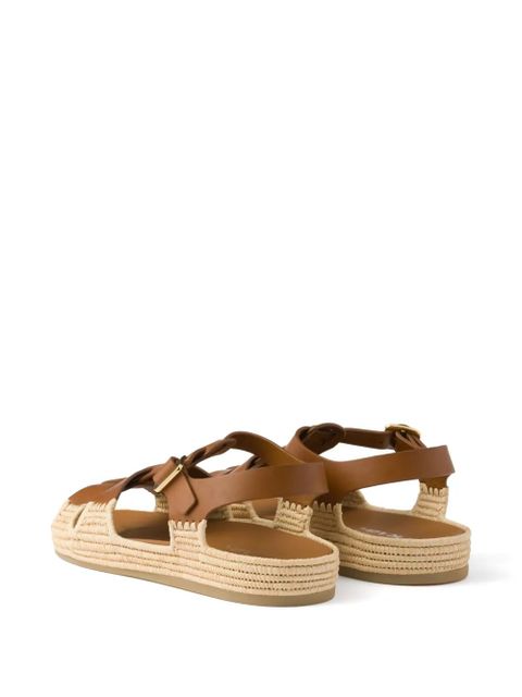 Prada leather sandals - Brown