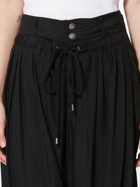 ISABEL MARANT drawstring button straight trousers - Black