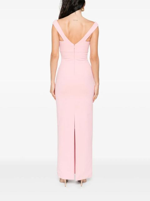 Solace London v-neck dress - Pink
