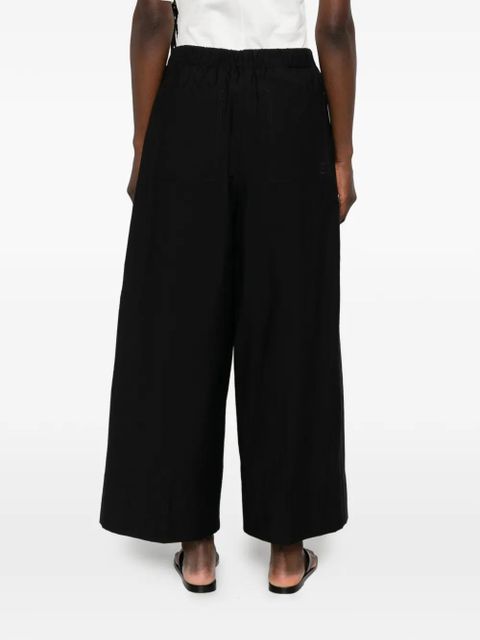 TOTEME drawstring patch-pocket trousers - Black
