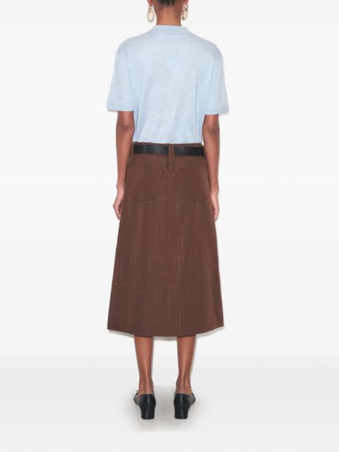 Tory Burch oversized silk polo - Blue