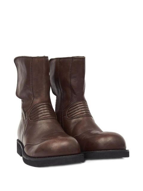 MM6 Maison Margiela leather boots - Brown - zdjęcie produktu nr 2