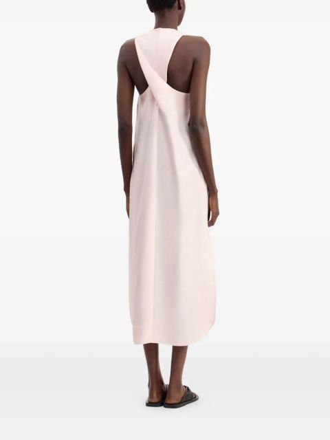 LouLou de Saison Paloma twisted back midi dress - Pink