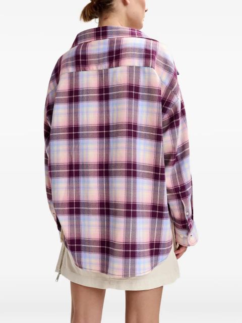 Essentiel Antwerp plaid-pattern rhinestone-embellishment shirt - Purple