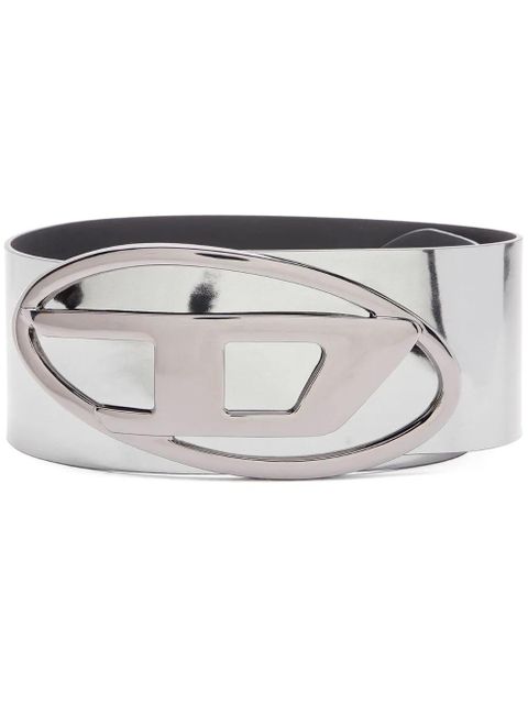 Diesel B-1DR 80 metallic-effect belt - Silver - zdjęcie produktu nr 1