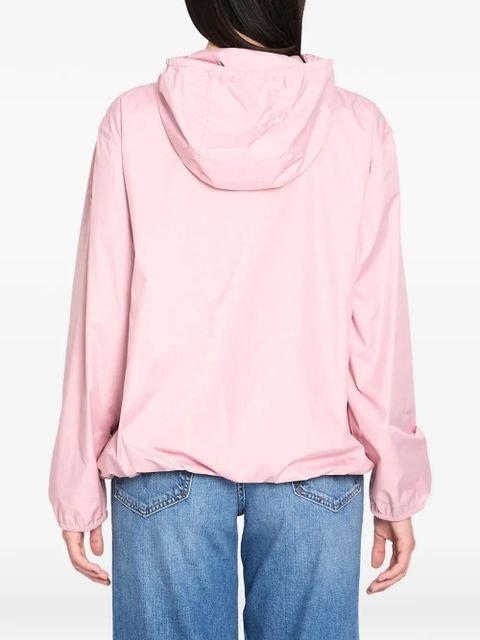 Moncler hooded logo-patch jacket - Pink