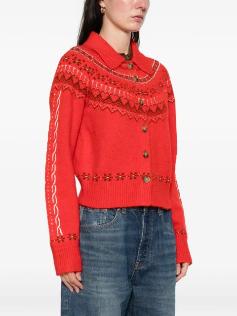 Guest In Residence Cloud Chalet button-front cardigan - Red - zdjęcie produktu nr 2