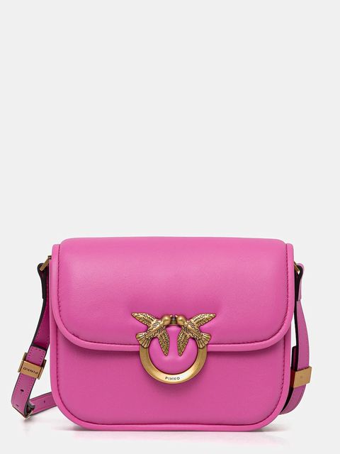 Pinko torebka skórzana kolor różowy 104297 A26L