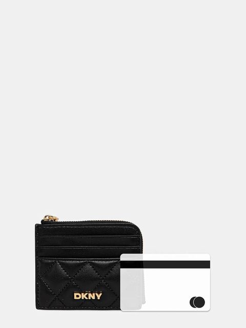 Dkny portfel skórzany damski kolor czarny R521KL12