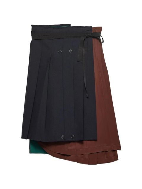 Prada Rush pleated wrap skirt - Blue - zdjęcie produktu nr 1