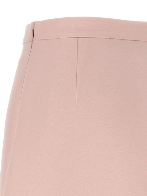 Valentino Garavani concealed-fastening feather-trim mini skirt - Pink