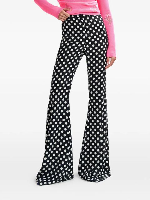 Essentiel Antwerp polka-dot flared trousers - Black - zdjęcie produktu nr 1