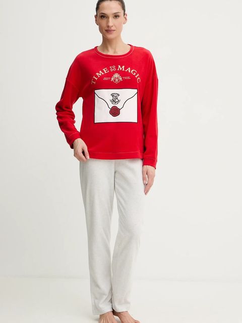 women'secret piżama HARRY POTTER damska kolor czerwony 3132262 - zdjęcie produktu nr 1