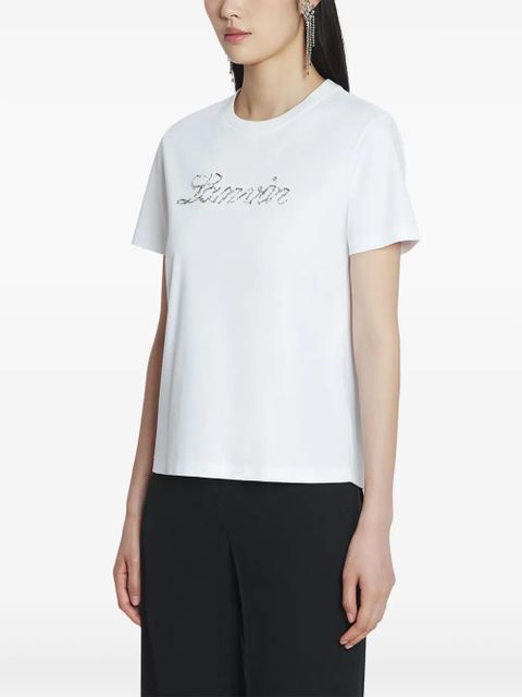 Lanvin sequinned-logo T-shirt - White