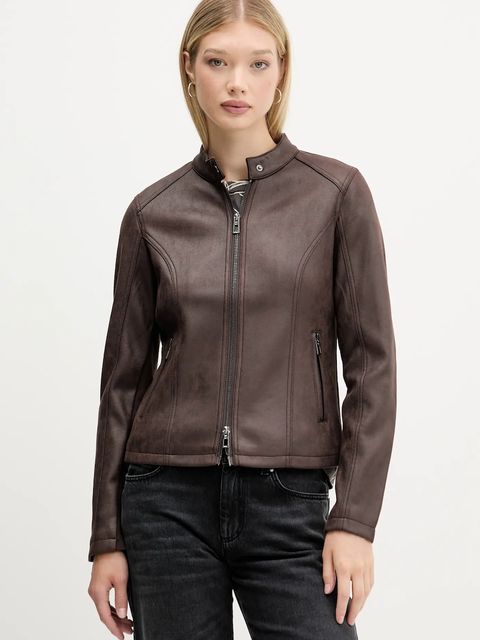 Desigual kurtka BASIC kolor brązowy przejściowa 25WWEW43 - zdjęcie produktu nr 1