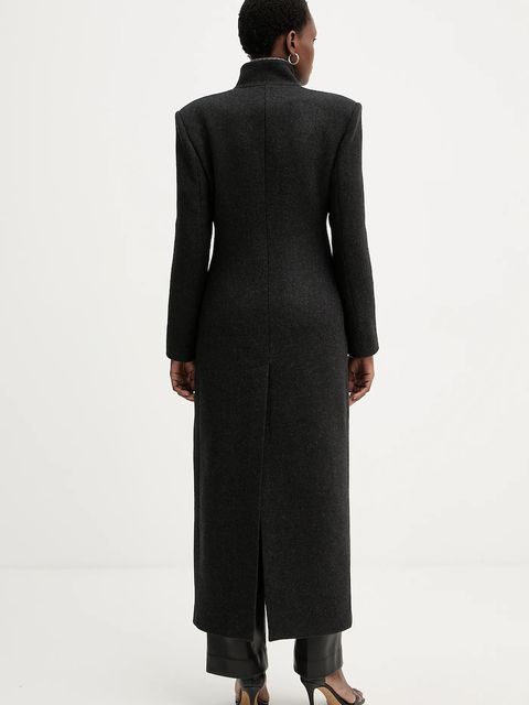 Pinko płaszcz z dodatkiem wełny kolor czarny 106123 A30G