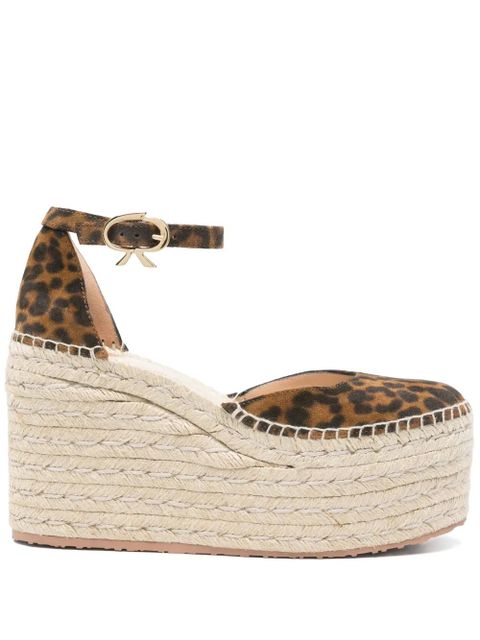Gianvito Rossi 110mm leopard-print espadrilles - Brown - zdjęcie produktu nr 1