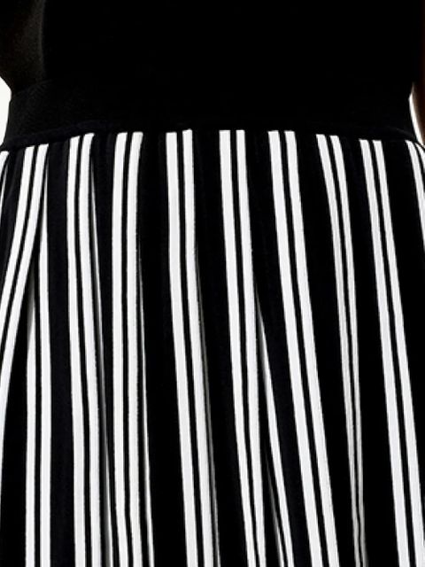 Balenciaga striped pleat skirt - Black
