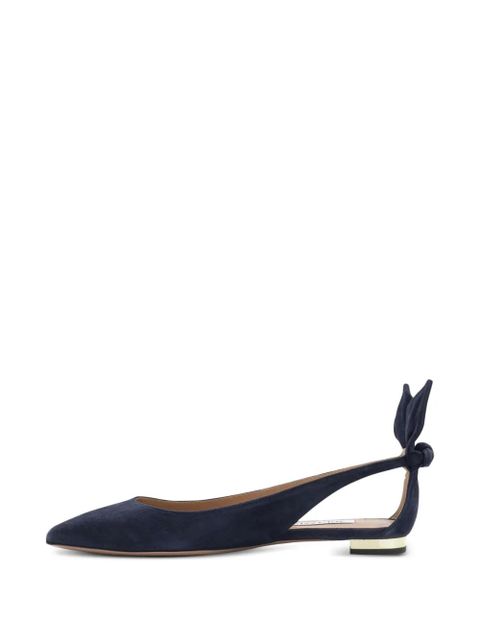 Aquazzura Bow tie ballet" bellet flats - Blue