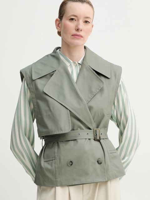 MUNTHE płaszcz SOFUA damski kolor szary przejściowy 251152125103