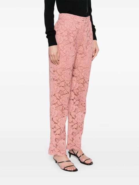 Dolce & Gabbana DNA floral-lace trousers - Pink