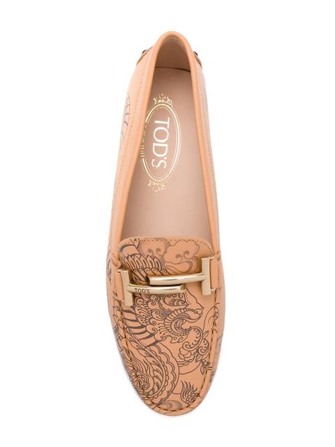 Tod's tattoo dragon loafers - Neutrals
