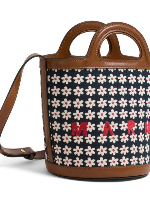 Marni Tropicalia logo-embroidered tote bag - Black