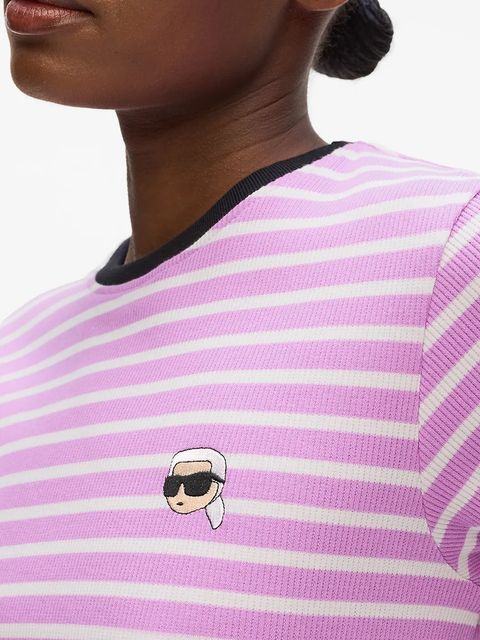 Karl Lagerfeld t-shirt IKON damski kolor różowy A4W17060