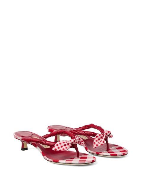 Jimmy Choo bow braided mules - Red - zdjęcie produktu nr 2