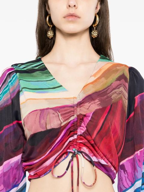 FARM Rio ruched blouse - Red