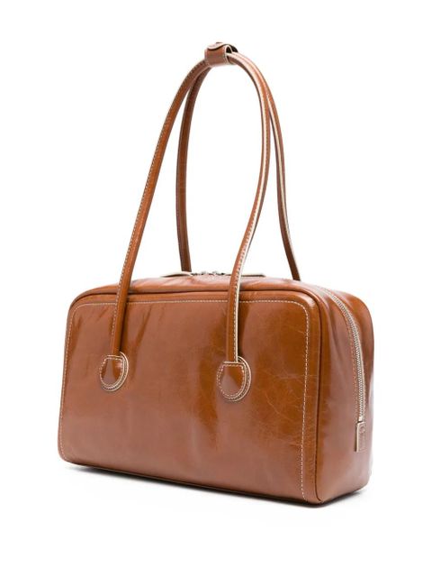 Marge Sherwood leather top-handle tote bag - Brown