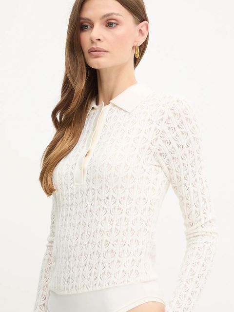 Pinko body damski kolor beżowy lekki 105977 A2YI