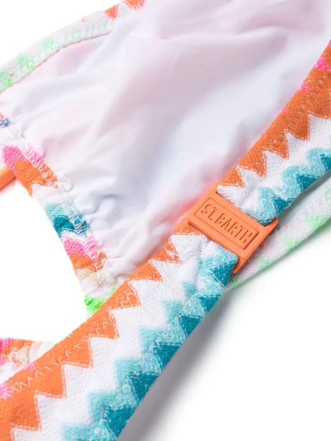 MC2 Saint Barth zigzag-print bikini set - Orange