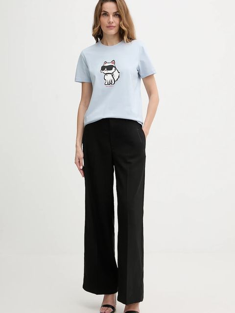 Karl Lagerfeld t-shirt bawełniany - zdjęcie produktu nr 1