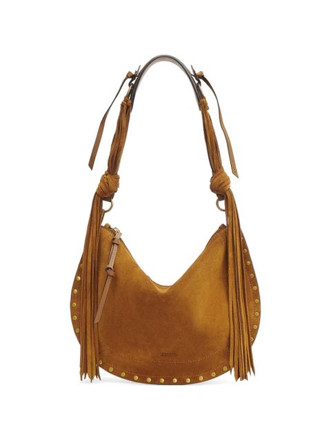 ISABEL MARANT Oskan studded fringed shoulder bag - Brown - zdjęcie produktu nr 1