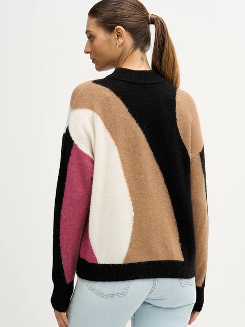 United Colors of Benetton sweter z dodatkiem wełny damski kolor czarny lekki 11CZE10ER