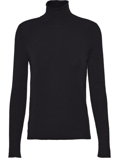 Prada roll-neck cashmere-silk jumper - Black - zdjęcie produktu nr 1