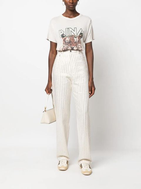 Golden Goose high-waist embellished trousers - White - zdjęcie produktu nr 2