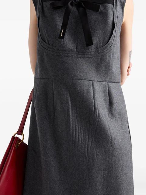 Prada boat-neck ribbon dress - Grey - zdjęcie produktu nr 2