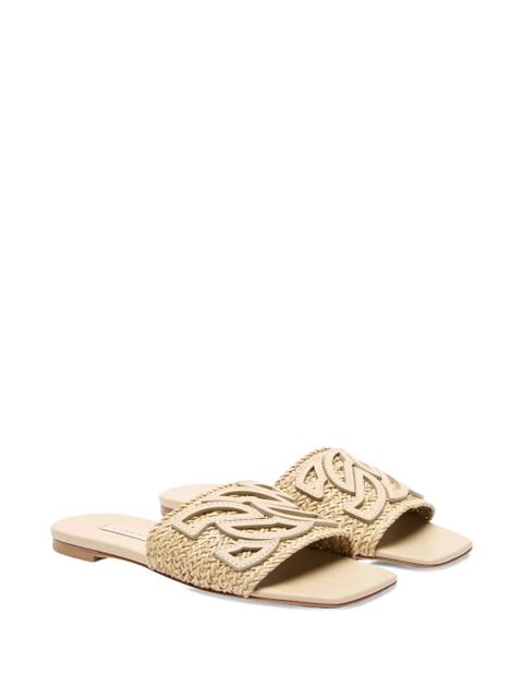 Casadei woven-strap flat sandals - Neutrals