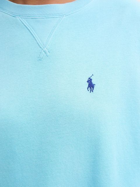 Polo Ralph Lauren bluza bawełniana damska kolor turkusowy gładka 211972697